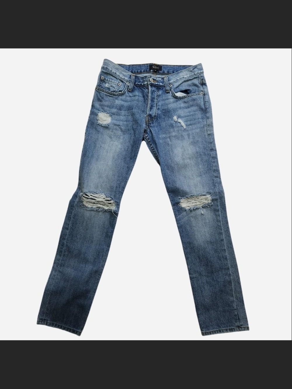 Rails Beckett‎ Boyfriend Distressed Button Fly Jeans Light Wash 25 EUC